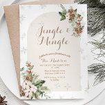 Winter Christmas Tis the Season to Be Married Invitation<br><div class="desc">Modern Minimalist Jingle & Mingle Christmas Party Invitation perfect for your Christmas party! Invite everyone to a Christmas holiday party with this stylish rustic holiday invitation.</div>