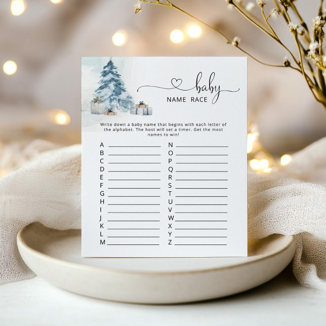 Winter Christmas tree Baby Name race game (Creator Uploaded)