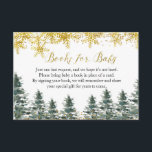 Winter Christmas Tree Baby Shower Books for Baby Enclosure Card<br><div class="desc">Winter Christmas Tree Baby Shower Books for Baby Card</div>