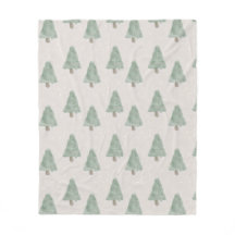 Winter Christmas Tree Blanket