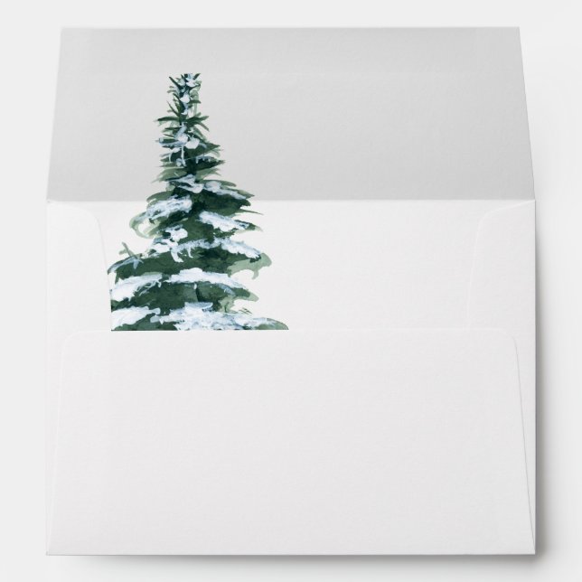 Winter Christmas Tree Envelope (Back (Bottom))