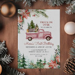 Winter Christmas Truck on over for birthday party Invitation<br><div class="desc">Winter Woodland Christmas Truck on over for a birthday party Invitation
Event can be customised.</div>