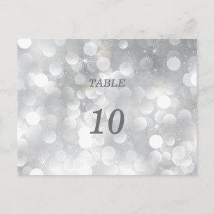 winter christmas wedding Table Number Postcard