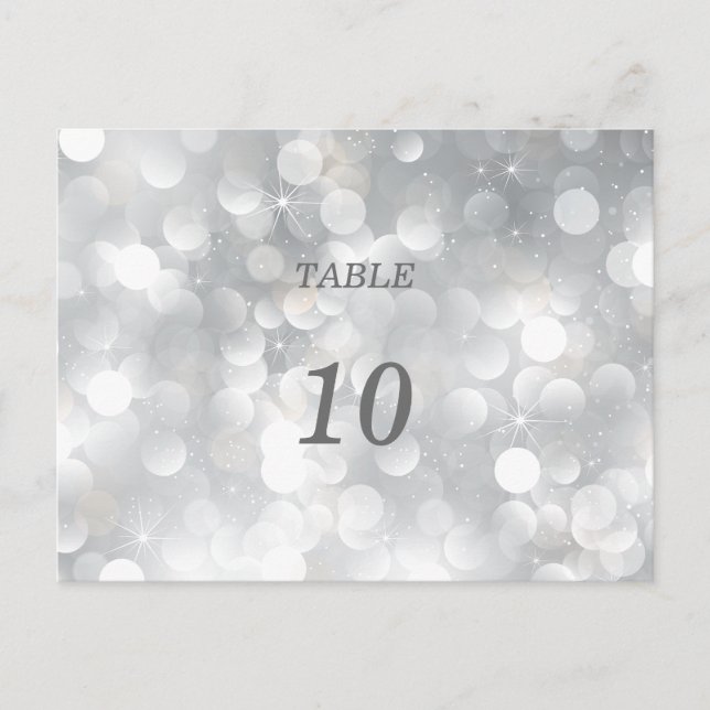 winter christmas wedding  Table Number Postcard (Front)
