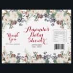 Winter Christmas White Floral Chip Bag Wrapper<br><div class="desc">Winter Christmas White Floral Chip Bag Wrapper</div>