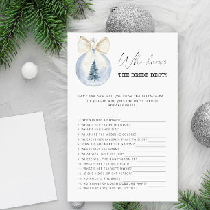 Winter Christmas Who knows the bride best game