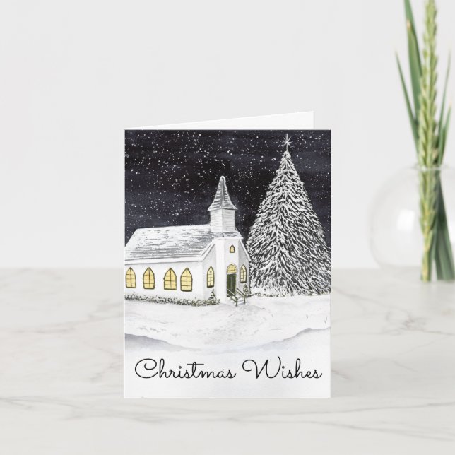 Winter Church Christmas Card (Front)