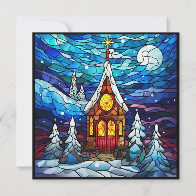 Winter Church Greeting Card (Front)