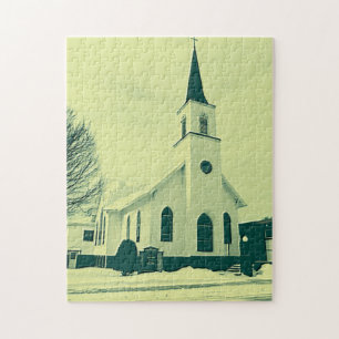 Winter Church Jigsaw Puzzle
