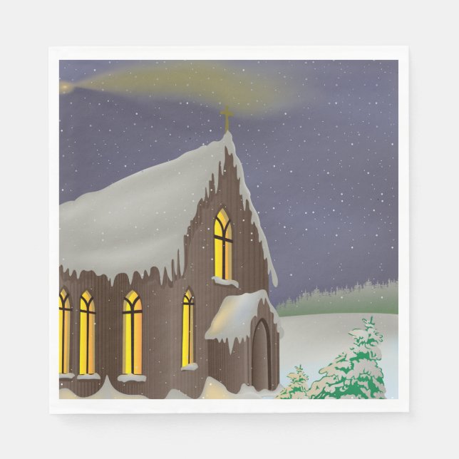 Winter Church Napkin (Front)