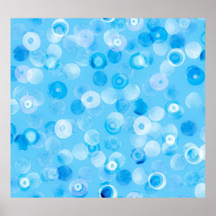 Winter Circles: Abstract Polka Dots. Poster