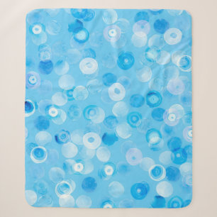 Winter Circles: Abstract Polka Dots. Sherpa Blanket