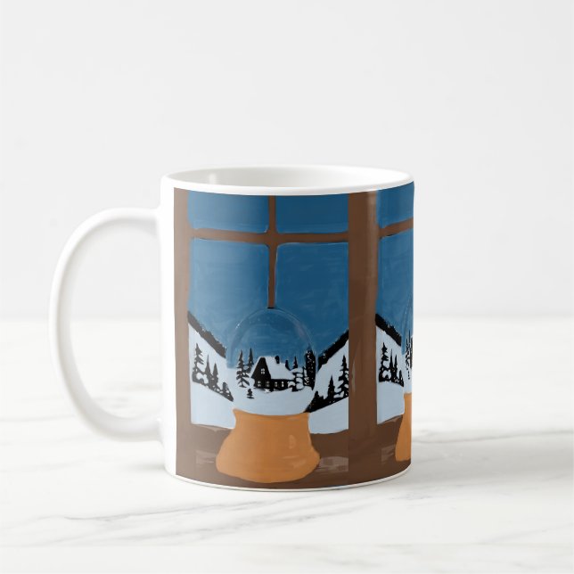 Winter Classic Mug Customizable - Snow Globe (Left)