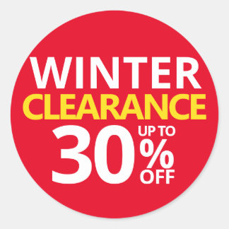 Winter Clearance 30% OFF Thirty Small Business Classic Round Sticker