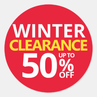 Winter Clearance 50% OFF FIFTY Small Business Classic Round Sticker