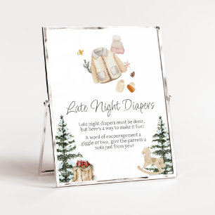 Winter Clothes Its Cold Outside Late Night Diapers Poster