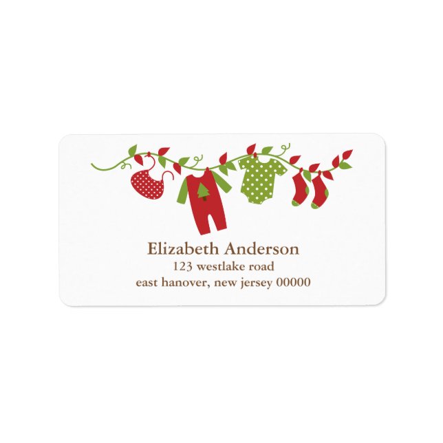 Winter Clothesline Address Labels (Front)
