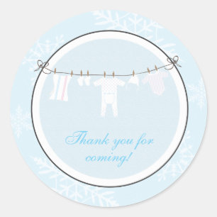 Winter Clothesline Favour Sticker or Address Label