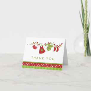 Winter Clothesline Thank You Cards