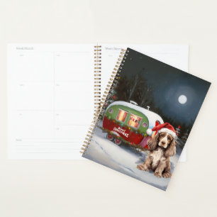 Winter Cocker Spaniel Caravan Christmas Adventure Planner