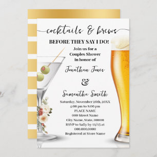 Winter Cocktail & Brews Before I do Couples Shower Invitation