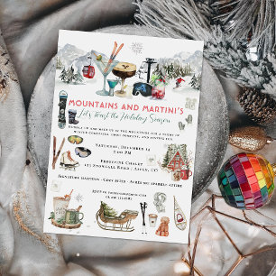 Winter Cocktail Mountains & Martini’s Party Invitation