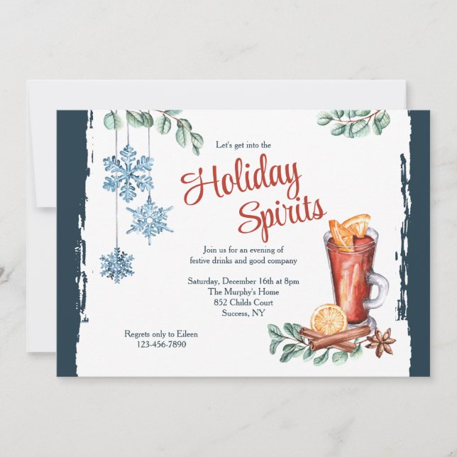 Winter Cocktail Party Invitations (Front)