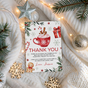 Winter Cocoa Birthday Thank You Card
