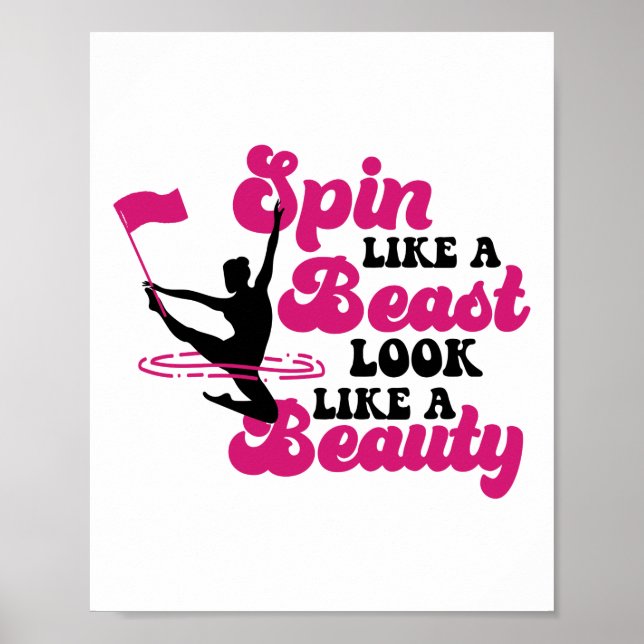 Winter Colour Guard Spin Like A Beast Look Like A Poster (Front)
