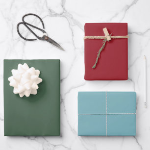 Winter Colours Wrapping Paper Flat Sheet Set 10