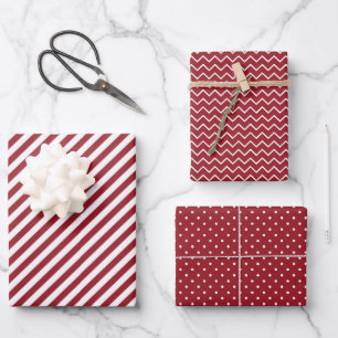 Winter Colours Wrapping Paper Flat Sheet Set 4