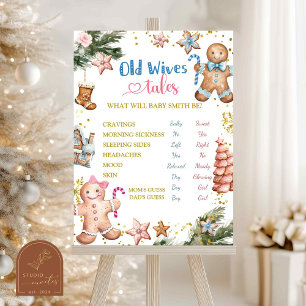 Winter Cookies Gender Reveal Old Wives Tales Poster
