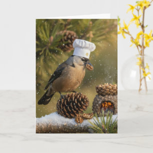 Winter Cooking Chef Nutcracker Bird Card
