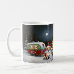 Winter Corgi Caravan Christmas Adventure  Coffee Mug