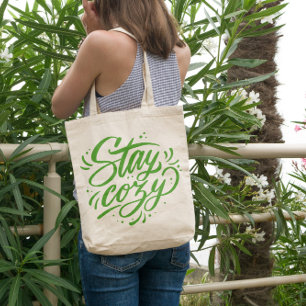 Winter Cosy Quote Tote Bag