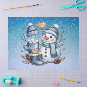 Winter Cosy Snowman Tissue Paper