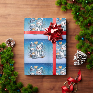 Winter Cosy Snowman Wrapping Paper