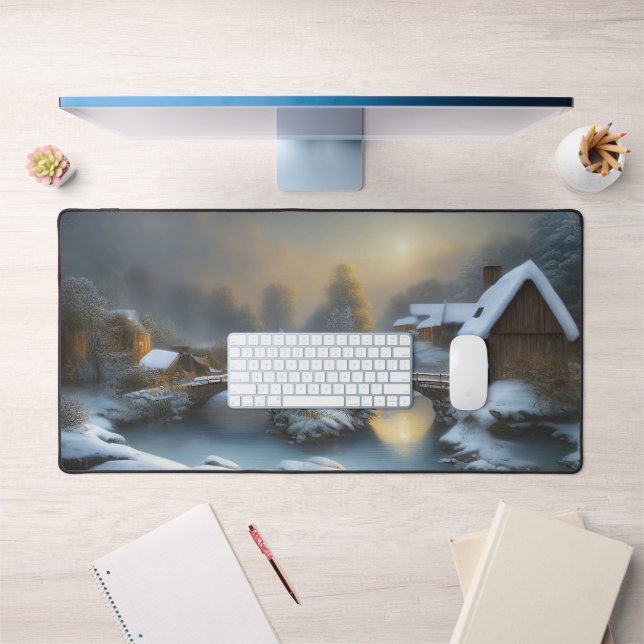 Winter Cottage Desk Mat (Office 1)
