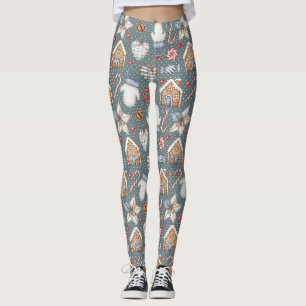 Winter Cottage - Mittens, Gingerbread & Sweets (2) Leggings