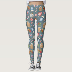 Winter Cottage - Mittens, Gingerbread & Sweets Leggings