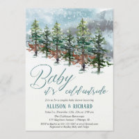 Winter couples baby shower gender neutral outdoor