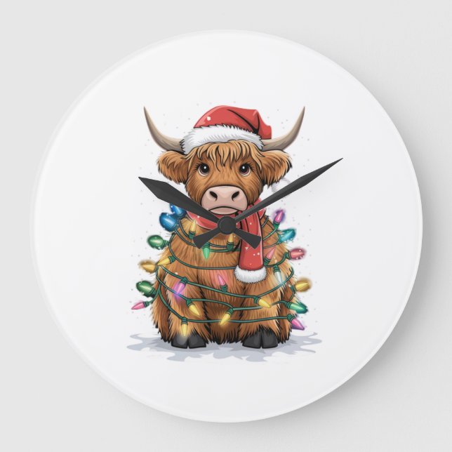 Winter Cow Clock (Front)