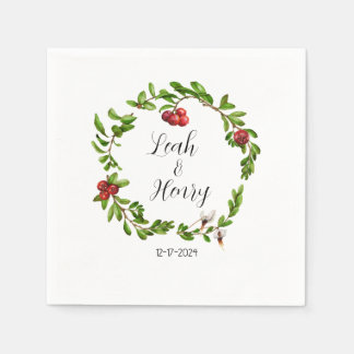 Winter Cranberry Cocktail Napkins