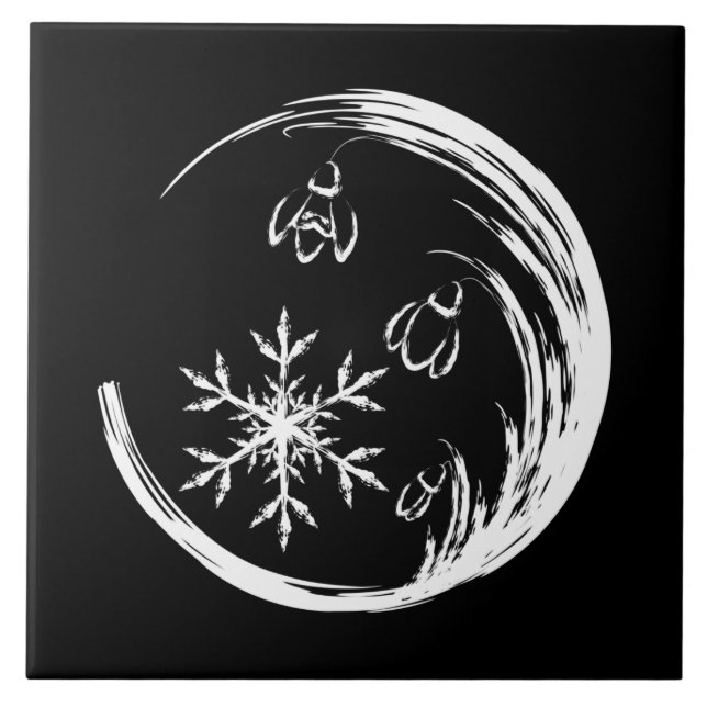 Winter Crest Ceramic Tile (Front)