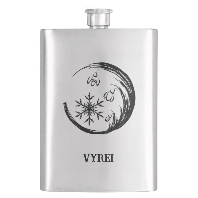 Winter Crest Hip Flask (Front)