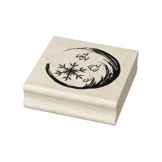 Winter Crest Rubber Stamp