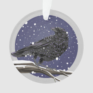Winter Crow Ornament