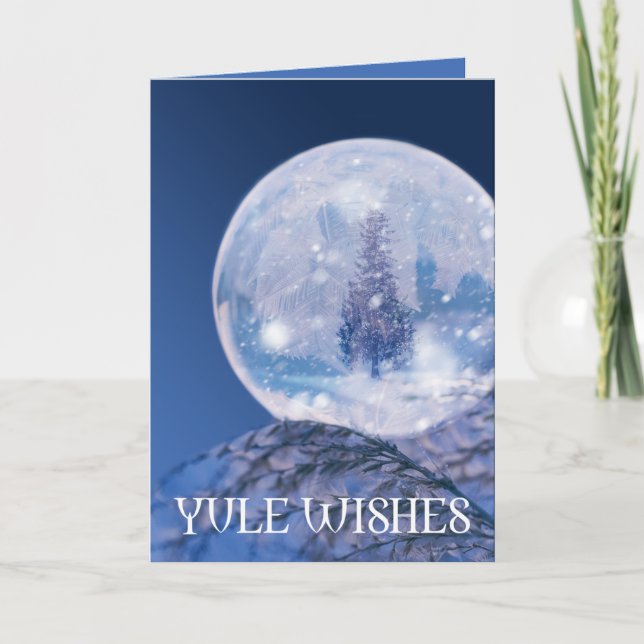 Winter Crystal Yule Card (Front)