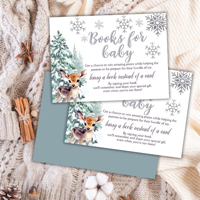  Winter Cute Fawn | Books for Baby Enclosure Card (Creator Uploaded)