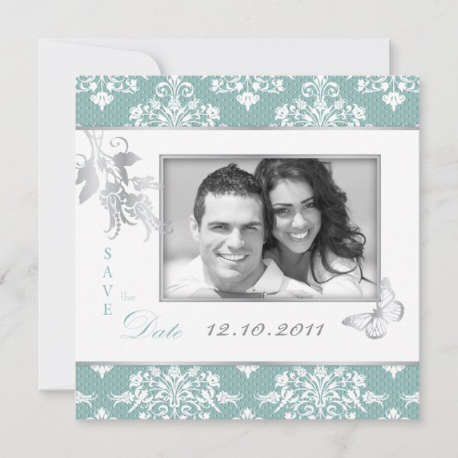 Winter Damask SD Invitation Square (Front)